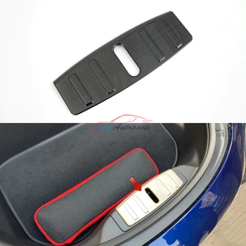 Black For Tesla Model 3 2017 - 2019 Front Hood Trunk Storage Container Box Inner Plate Cover Trim Stainless Steel Accessories