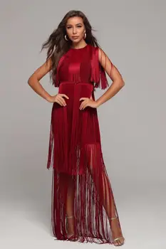 Fashion Women O Neck Sleeveless Tassel Solid Red Bodycon Cotton Long Dress 2020 Elegant Female Nightclub Summer Dress Vestidos
Fashion Women O Neck Sleeveless Tassel Solid Red Bodycon Cotton Long Dress 2020 Elegant Female Nightclub Summer Dress Vestidos
