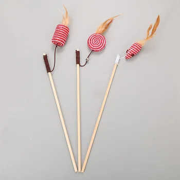Pet Cat Toy Wooden Rod Mouse with Feather Cat Teaser Interactive Play Cat Playing Rod
Pet Cat Toy Wooden Rod Mouse with Feather Cat Teaser Interactive Play Cat Playing Rod