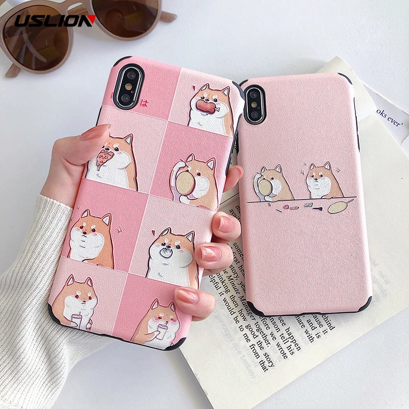 USLION Cute Dog Phone Cover For iPhone X XR XS MAX 7 8 7Plus 6 6S Plus Cartoon Emboss Phone Case Soft Back Cover Shockproof Case
USLION Cute Dog Phone Cover For iPhone X XR XS MAX 7 8 7Plus 6 6S Plus Cartoon Emboss Phone Case Soft Back Cover Shockproof Case