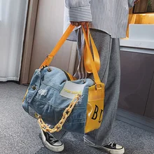 Fashion Denim Women Shoulder Bags Large Capacity Travel Bag Designer Women Bags Luxury Blue Jeans Gym Tote Bag Weekend Duffle
Fashion Denim Women Shoulder Bags Large Capacity Travel Bag Designer Women Bags Luxury Blue Jeans Gym Tote Bag Weekend Duffle