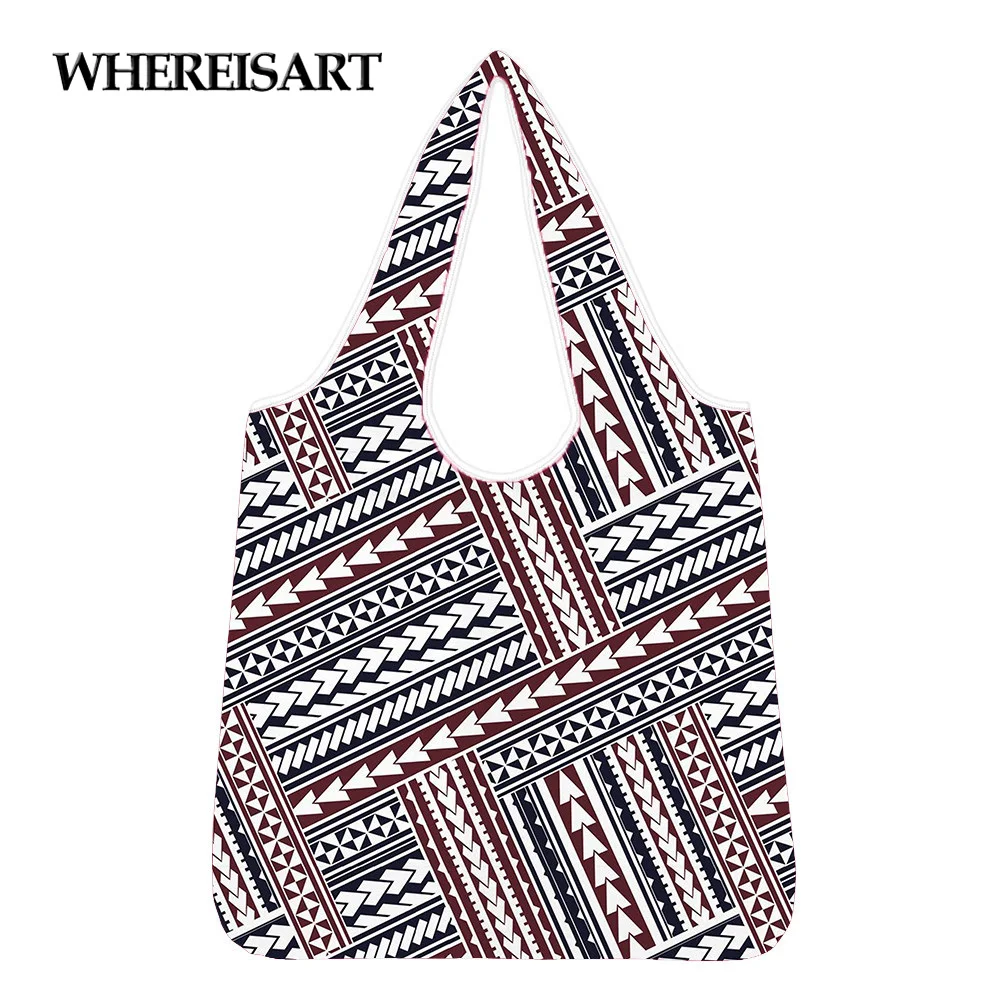 WHEREISART New Arrival Women Casual Totes Bag Polynesian Tribe Pattern 3D Printed Eco Ladies Shoulder Sac Shopping Bolsas
WHEREISART New Arrival Women Casual Totes Bag Polynesian Tribe Pattern 3D Printed Eco Ladies Shoulder Sac Shopping Bolsas