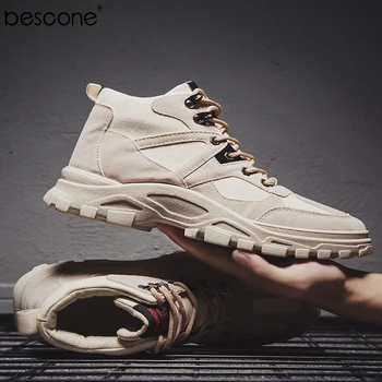 BESCONE Outdoor Ankle Martin Boots Lace Up Casual Light Weight Cloth High Top Sneaker Booties for Man ZTF-5513 
BESCONE Outdoor Ankle Martin Boots Lace Up Casual Light Weight Cloth High Top Sneaker Booties for Man ZTF-5513