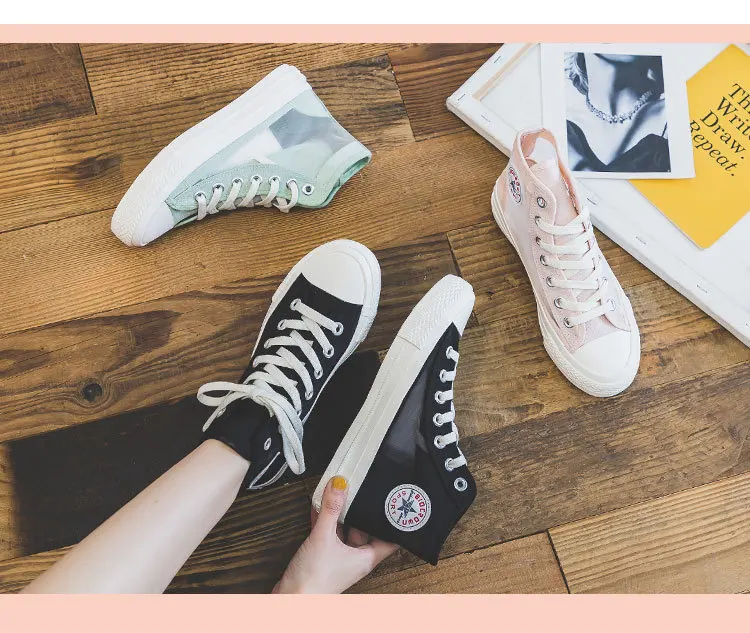 Womens Transparent High Top Sneakers Womens Transparent High Top Sneakers