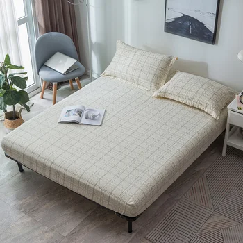 Retro Beige Yellow Plaid Fitted Sheet Mattress Cover with All-around Elastic 100% Cotton Bed Sheet 120*200cm,150*200cm,180*200cm
Retro Beige Yellow Plaid Fitted Sheet Mattress Cover with All-around Elastic 100% Cotton Bed Sheet 120*200cm,150*200cm,180*200cm