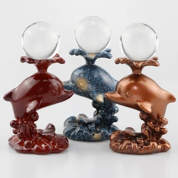 Resin Dolphin Figurine Display Stand Crystal Glass Lens Ball Divination Photography Lensball Base 40 50 60mm Magic Sphere Holder
Resin Dolphin Figurine Display Stand Crystal Glass Lens Ball Divination Photography Lensball Base 40 50 60mm Magic Sphere Holder