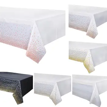 Fengrise Plastic Dot Bronzing Disposable Tablecloths Disposable Party Tableware Birthday Party Decor Kids Wedding Party Supplies
Fengrise Plastic Dot Bronzing Disposable Tablecloths Disposable Party Tableware Birthday Party Decor Kids Wedding Party Supplies