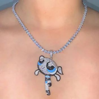 Cartoon Pendant Necklace 5MM CZ Tennis Chain Box Chain Iced Out Cubic Zircon Anime Choker Hip Hop For Men Women Fashion Jewelry
Cartoon Pendant Necklace 5MM CZ Tennis Chain Box Chain Iced Out Cubic Zircon Anime Choker Hip Hop For Men Women Fashion Jewelry