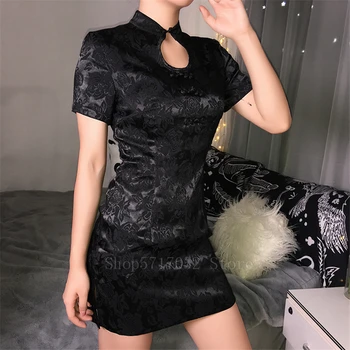 Chinese Dress Cheongsam Vintage Traditional Clothing for Women Qipao Emboridery Dragon Robe Gothic Sexy Mini Vestidos Party
Chinese Dress Cheongsam Vintage Traditional Clothing for Women Qipao Emboridery Dragon Robe Gothic Sexy Mini Vestidos Party