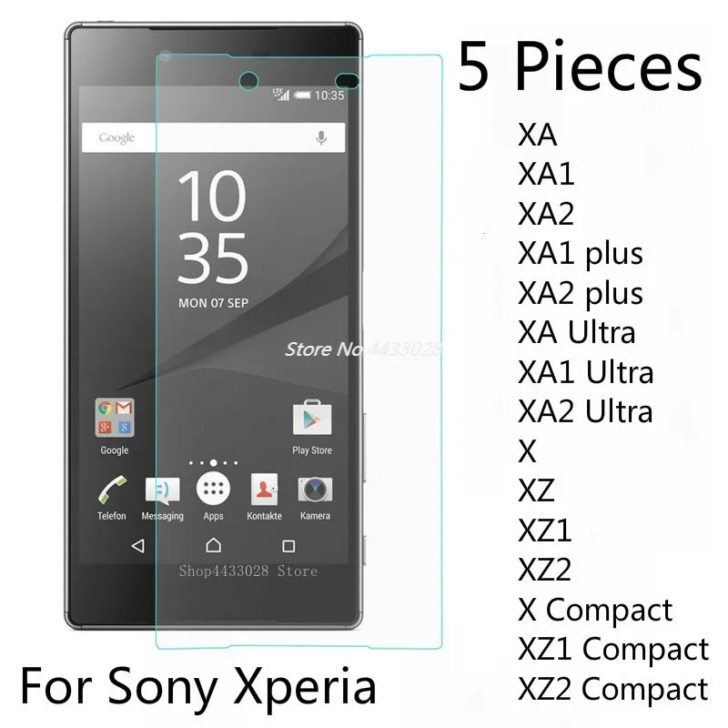 

Закаленное стекло для Sony Xperia XA XA1 XA2 Plus Ultra, Защитная пленка для экрана Sony X XZ XZ1 XZ2, компактное, 5 шт.
