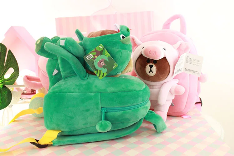 Cartoon Cute Baby Nursery Plush Bear Turning Pigskin Turning Dinosaur School Bag Children Backpack
Cartoon Cute Baby Nursery Plush Bear Turning Pigskin Turning Dinosaur School Bag Children Backpack