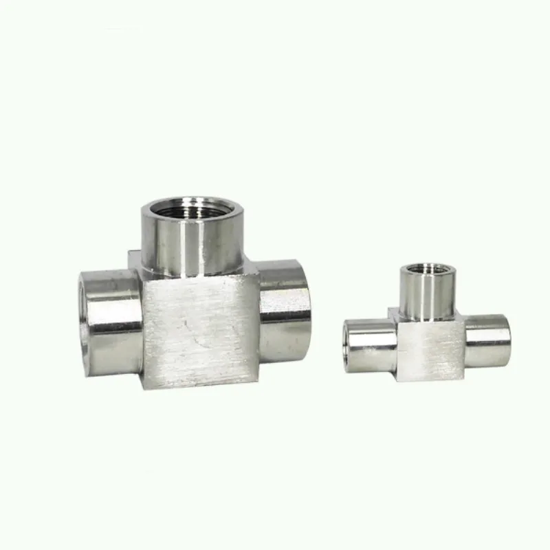 

2PCS Tee 3 Way 304 Stainless Steel Pipe Fitting Connector Adapter Equal 1/4" BSP Female Threaded Max Pressure 2.5 Mpa