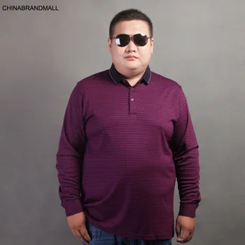 Autumn Men Plus Fat Plus Size Length Sleeve Poio Shirt Fat Man Leisure Joker Stripes Lapel Long Sleeve Male 
Autumn Men Plus Fat Plus Size Length Sleeve Poio Shirt Fat Man Leisure Joker Stripes Lapel Long Sleeve Male