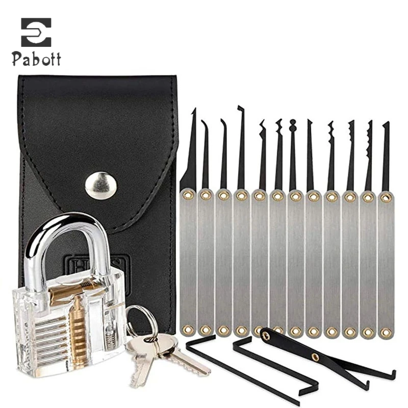 15PC Plus Transparent Padlock Practice Lock Practice Lock Hot Sale Unlock Combination Tool
15PC Plus Transparent Padlock Practice Lock Practice Lock Hot Sale Unlock Combination Tool