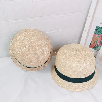 Spring Summer Children Fine Straw Hat Baby Bowler Hat Beach Hat BOY'S Girls Summer Flat Roof Sun-resistant Straw Hat 
Spring Summer Children Fine Straw Hat Baby Bowler Hat Beach Hat BOY'S Girls Summer Flat Roof Sun-resistant Straw Hat