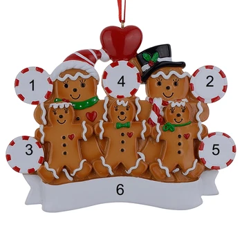 Maxora Gingerbread Family Of 5 Resin Hand Painting Christmas Ornaments With Red Apple As Personalized Gifts For Holiday Party Ho 
Maxora Gingerbread Family Of 5 Resin Hand Painting Christmas Ornaments With Red Apple As Personalized Gifts For Holiday Party Ho