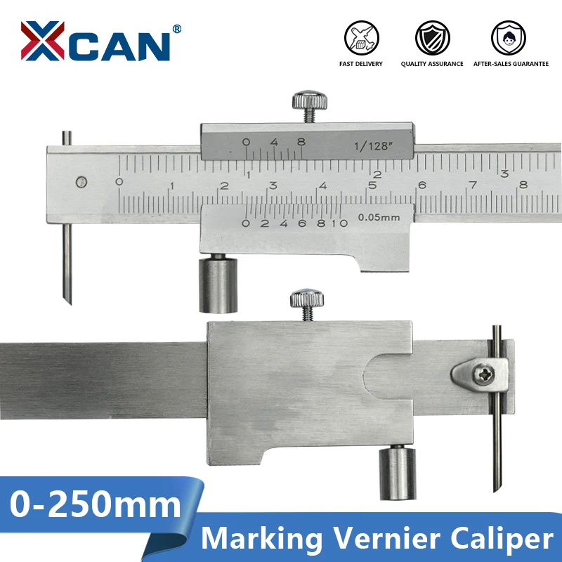 XCAN Marking Vernier Caliper 0-200mm /250mm with Carbide Scriber Stainless Steel Parallel Marking Vernier Caliper Marking Gauge
XCAN Marking Vernier Caliper 0-200mm /250mm with Carbide Scriber Stainless Steel Parallel Marking Vernier Caliper Marking Gauge