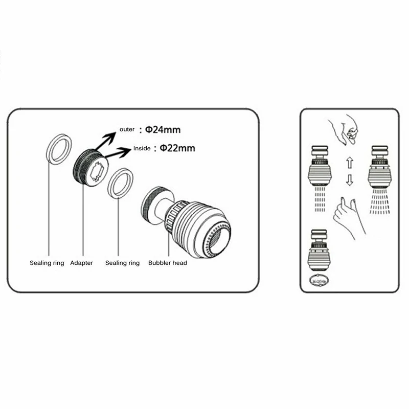 360 Rotate Swivel Adapter Water Saving Tap Aerator Faucet Nozzle Filter Bathroom Shower Tools Aerator Diffuser Kitchen Faucets
360 Rotate Swivel Adapter Water Saving Tap Aerator Faucet Nozzle Filter Bathroom Shower Tools Aerator Diffuser Kitchen Faucets