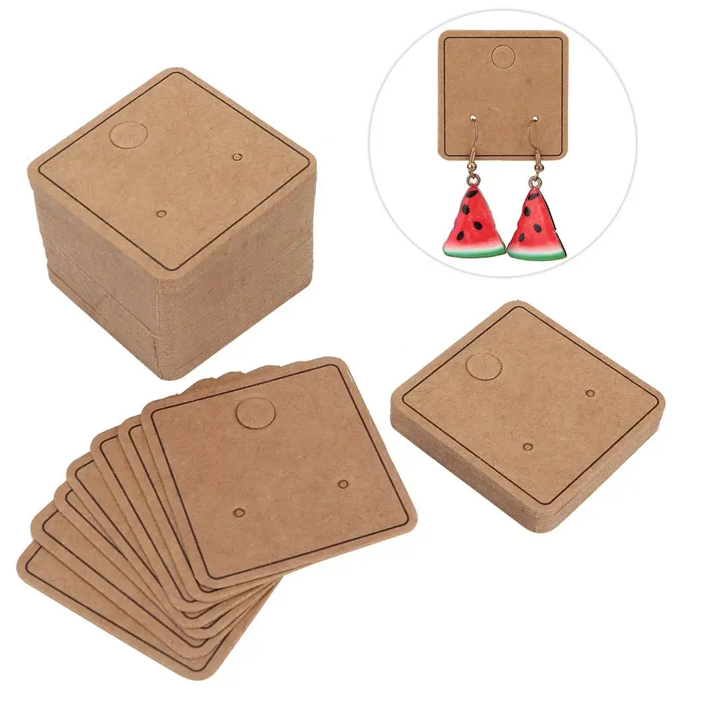 korean kraft paper jam 100pcs fashion earrings packing card ear
