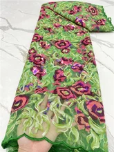 PGC African Lace Fabric 5 Yards 2021 High Quality French Sequins Lace Material Embroidery For Nigerian Wedding Asoebi NI5624-5
PGC African Lace Fabric 5 Yards 2021 High Quality French Sequins Lace Material Embroidery For Nigerian Wedding Asoebi NI5624-5