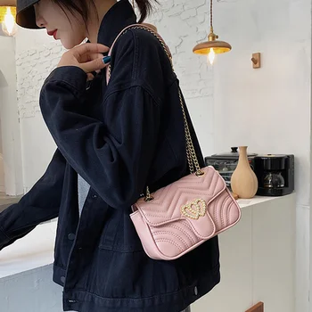 Heart-shaped Lock Women Small Square Bag Fashionable All-match Shopping Lady Messenger Bag Pure Color Simple Girl Shoulder Bags 
Heart-shaped Lock Women Small Square Bag Fashionable All-match Shopping Lady Messenger Bag Pure Color Simple Girl Shoulder Bags