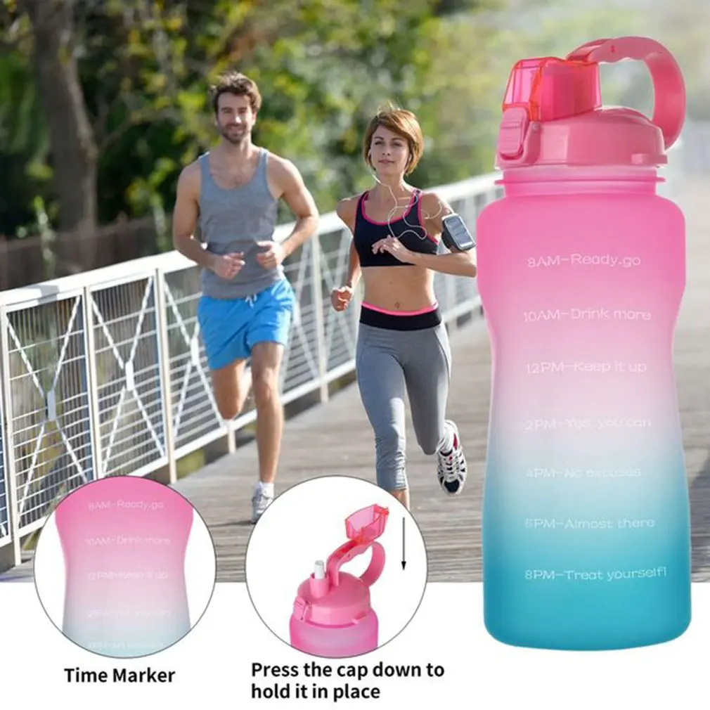 Gallon Sport Water Bottle 3.8/2L Large Capacity Tritan BPA Free Outdoor Motivational with Time Marker Portable Fitness Jugs
Gallon Sport Water Bottle 3.8/2L Large Capacity Tritan BPA Free Outdoor Motivational with Time Marker Portable Fitness Jugs