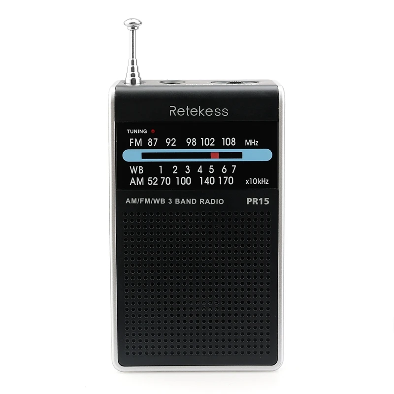 Retekess PR15 FM AM NOAA Pointer Tuning Radio Mini Handheld Radio Portable Pocket Radio Receiver with Weather Warning
Retekess PR15 FM AM NOAA Pointer Tuning Radio Mini Handheld Radio Portable Pocket Radio Receiver with Weather Warning