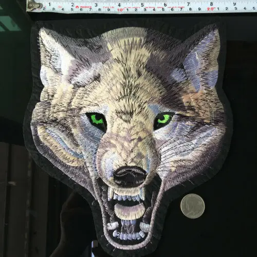 25cm Lone Grey Wolf Head Large 10" Patch Embroidered Iron On Applique Sewing Apparel Fabric Embellishment Riding Jacket
25cm Lone Grey Wolf Head Large 10" Patch Embroidered Iron On Applique Sewing Apparel Fabric Embellishment Riding Jacket