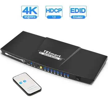 2 in 8 out HDMI Switch Splitter 2x8 with IR Remote Ver1.4 Dual Display Resolution up to 4K(3840*2160) 1080P 3D
2 in 8 out HDMI Switch Splitter 2x8 with IR Remote Ver1.4 Dual Display Resolution up to 4K(3840*2160) 1080P 3D