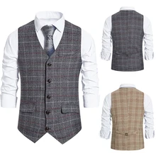 Men's Formal Vest Button Casual Check All Seasons Single Breasted Man Sleeveless Casual Top Inner Wear Business Suit Collocation
Men's Formal Vest Button Casual Check All Seasons Single Breasted Man Sleeveless Casual Top Inner Wear Business Suit Collocation