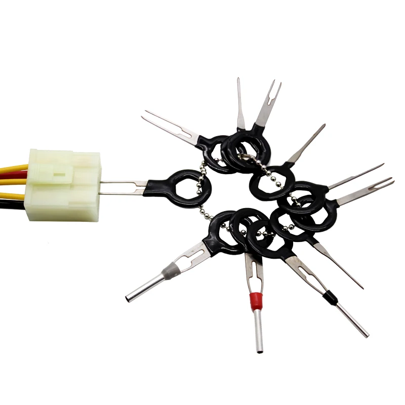 11Pcs Terminal Removal Tools Car Electrical Wiring Crimp Connector Pin Wire Harness Terminal Extractor Kit Car Repair Hand Tool
11Pcs Terminal Removal Tools Car Electrical Wiring Crimp Connector Pin Wire Harness Terminal Extractor Kit Car Repair Hand Tool