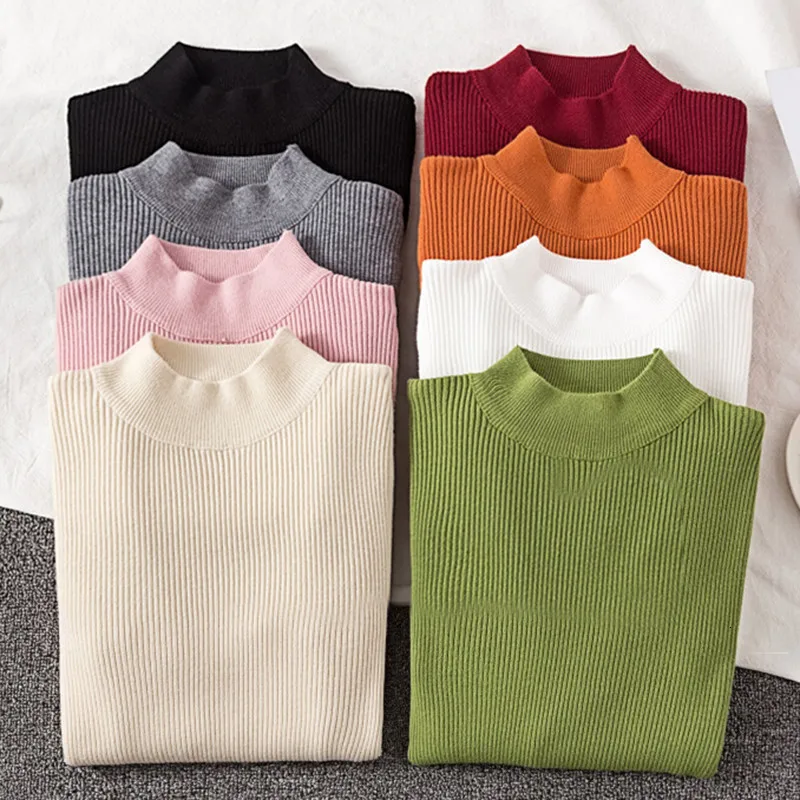 

Soft winter sweater neck high sleeve long sleeve cashmere sweater tissue sweater autumn strong body