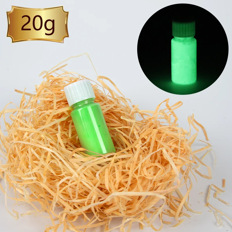 20g Green Acrylic Paint Glow in the Dark gold Glowing paint Luminous Pigment Fluorescent Powder painting for Nail Art supplies
20g Green Acrylic Paint Glow in the Dark gold Glowing paint Luminous Pigment Fluorescent Powder painting for Nail Art supplies