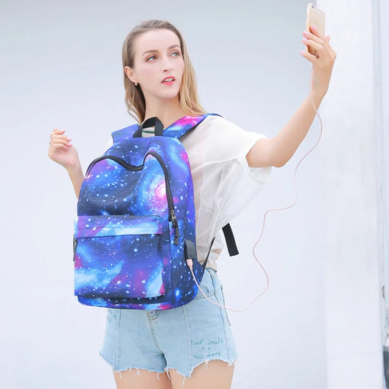 Men And Women Backpack School Bags For Teenage Girls Leisure Sports USB Charging Oxford Cloth Fashion Portable Starry Sky Backp 
Men And Women Backpack School Bags For Teenage Girls Leisure Sports USB Charging Oxford Cloth Fashion Portable Starry Sky Backp