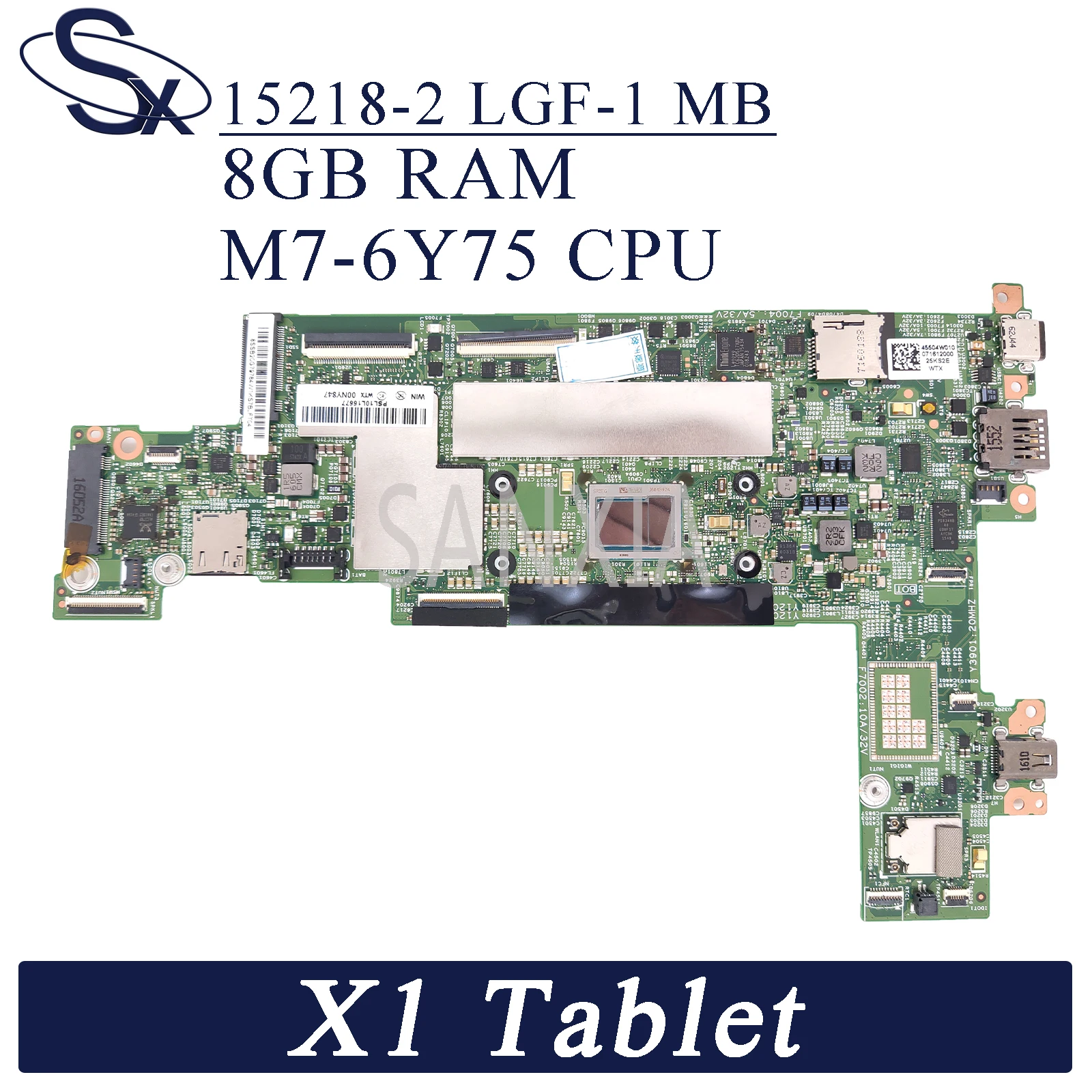 KEFU 15218-2 Laptop motherboard for Lenovo ThinkPad X1-Tablet original mainboard 8GB-RAM M7-6Y75 CPU | Компьютеры и офис