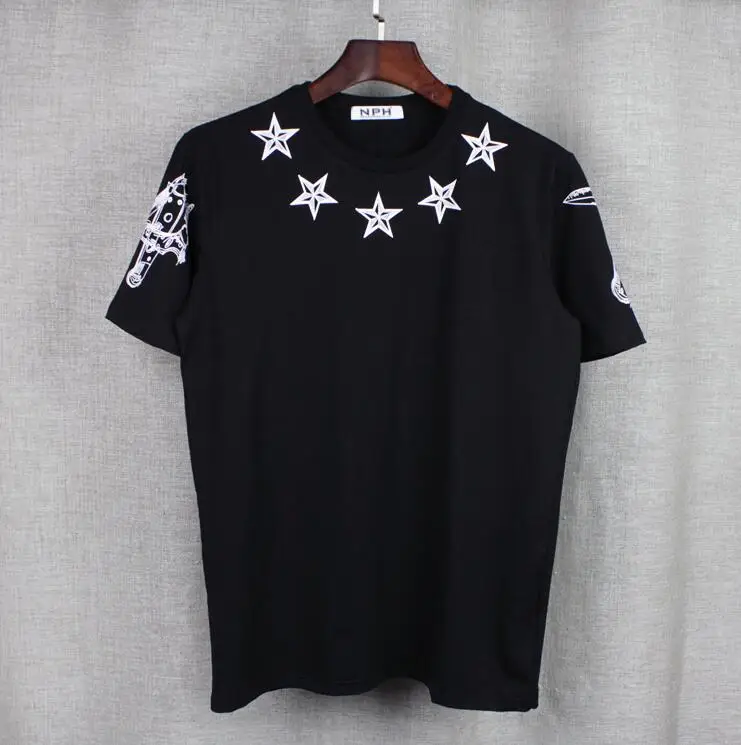 19 New Unisex High 4 7 Print Star T Shirts kanye T-Shirt Skateboard Street Cotton T-Shirts Tee Top Hip Hop #B53 | Женская одежда