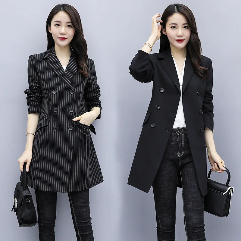 2019 Autumn Fashion Simple Handsome Versatile Slimming Stripes Slim Fit Double Breasted Mid-length Suit Jacket
2019 Autumn Fashion Simple Handsome Versatile Slimming Stripes Slim Fit Double Breasted Mid-length Suit Jacket