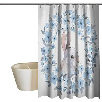 Watercolor Flower Cool Shower Curtain Rustic Bunny Rabbit Portrait in Floral Wreath Illustration Country Style Bathroom Decor
Watercolor Flower Cool Shower Curtain Rustic Bunny Rabbit Portrait in Floral Wreath Illustration Country Style Bathroom Decor