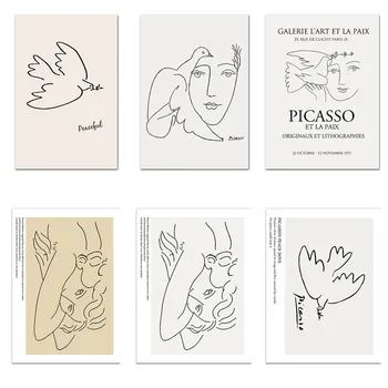 Picasso Matisse Art Line Drawing Poster Abstract Minimalist Wall Art Canvas Print Famous Painting Moder Decorative Picture
Picasso Matisse Art Line Drawing Poster Abstract Minimalist Wall Art Canvas Print Famous Painting Moder Decorative Picture