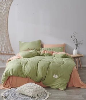 Avocado Green Bedding Set Classic 4pcs Duvet Cover Bed Sheets Pillowcase Summer Fall Winter Bed Linen Queen Size King Size AB 
Avocado Green Bedding Set Classic 4pcs Duvet Cover Bed Sheets Pillowcase Summer Fall Winter Bed Linen Queen Size King Size AB