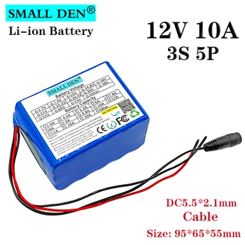 12V10A 18650 lithium battery pack 3S5P large capacity Built-in BMS 10A, suitable for use in low-power electronic equipment
12V10A 18650 lithium battery pack 3S5P large capacity Built-in BMS 10A, suitable for use in low-power electronic equipment