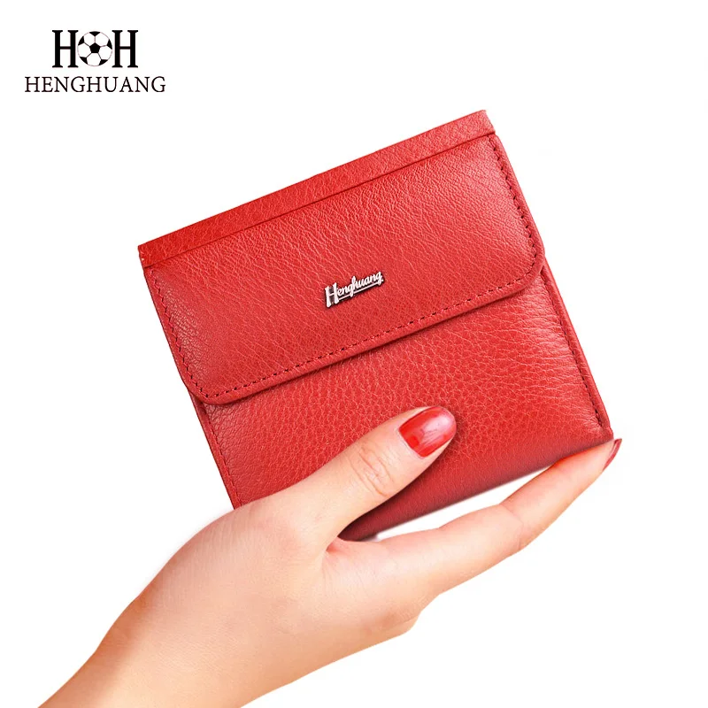 

HH Mini Genuine Leather Women Wallet Small Luxury Female Cowhide Coin Purses Slim ID Card Holder Wallets Ladies Money Bag