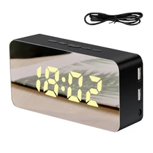 LED Mirror Alarm Clock Digital Voice Control Makeup Mirror Colorful Desktop Thermometer Phone Charger Variable Color Clock
LED Mirror Alarm Clock Digital Voice Control Makeup Mirror Colorful Desktop Thermometer Phone Charger Variable Color Clock