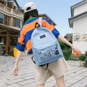 B02098 Cute Cat Print School Bags for Teenage Girls Designer Women Backapck Casual Nylon Travel Back Packs 
B02098 Cute Cat Print School Bags for Teenage Girls Designer Women Backapck Casual Nylon Travel Back Packs