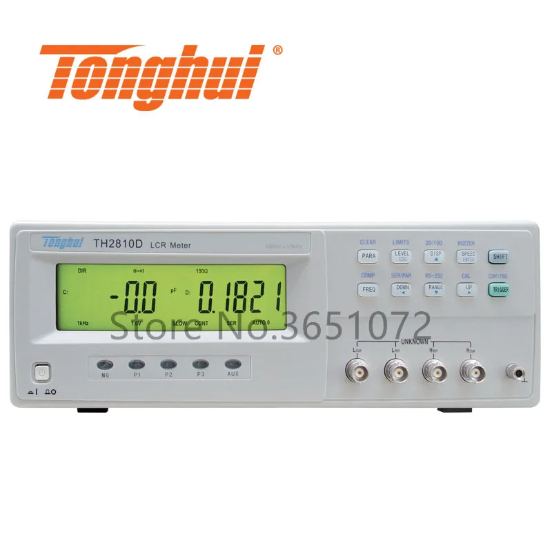 TH2810D digital LCR meter 100Hz, 120Hz, 1kHz, 10kHz with big LCD display and sorting function RLC meter
TH2810D digital LCR meter 100Hz, 120Hz, 1kHz, 10kHz with big LCD display and sorting function RLC meter