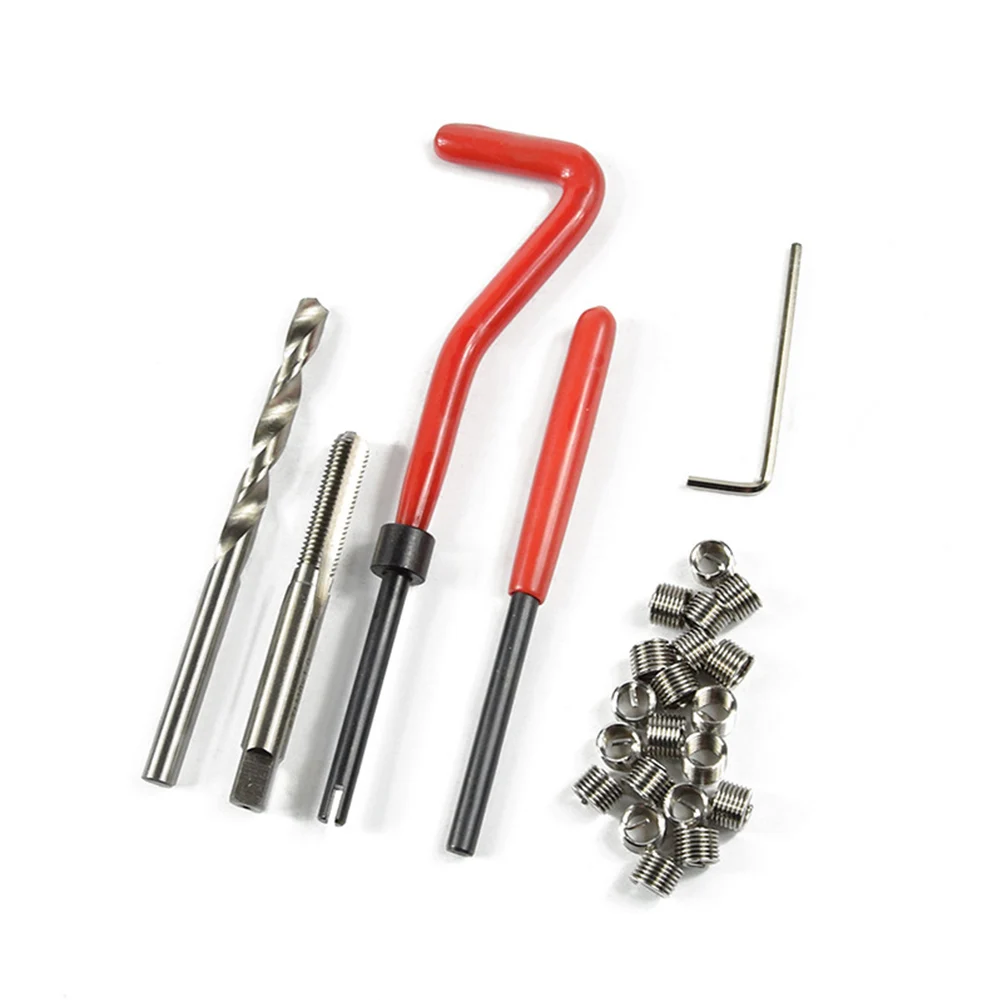 30Pcs M5/M6/M8 Tap Wrench Cutter Repair Kit Hand Tools Red Thread Wire Insert Stainless Steel Small Wrench Repairing Tool Set
30Pcs M5/M6/M8 Tap Wrench Cutter Repair Kit Hand Tools Red Thread Wire Insert Stainless Steel Small Wrench Repairing Tool Set