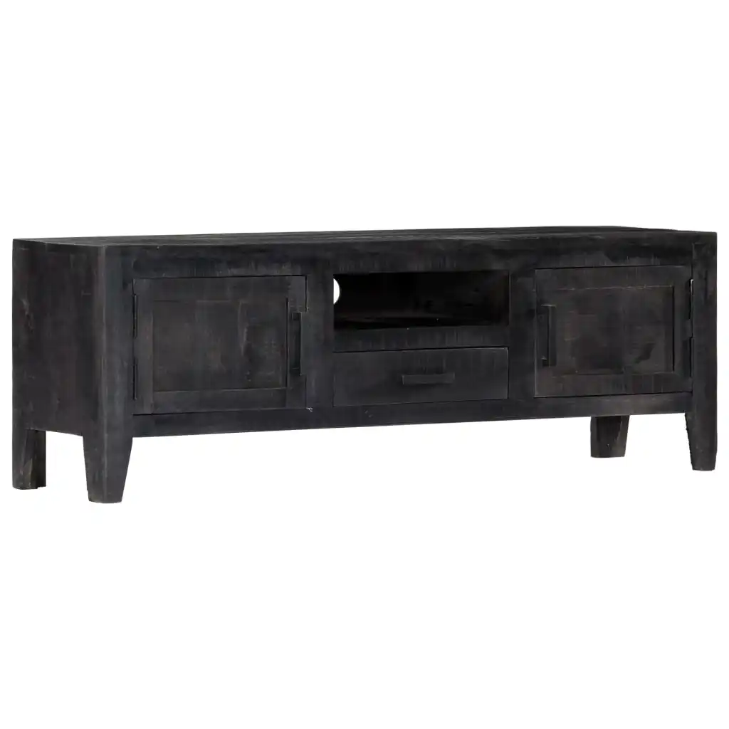 

vidaXL Mueble para TV de madera maciza de mango negro 118x30x40 cm