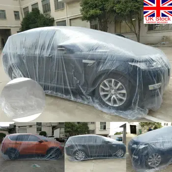 Clear Plastic Temporary Universal Disposable Car Cover Rain Dust Garage Cover UK 
Clear Plastic Temporary Universal Disposable Car Cover Rain Dust Garage Cover UK
