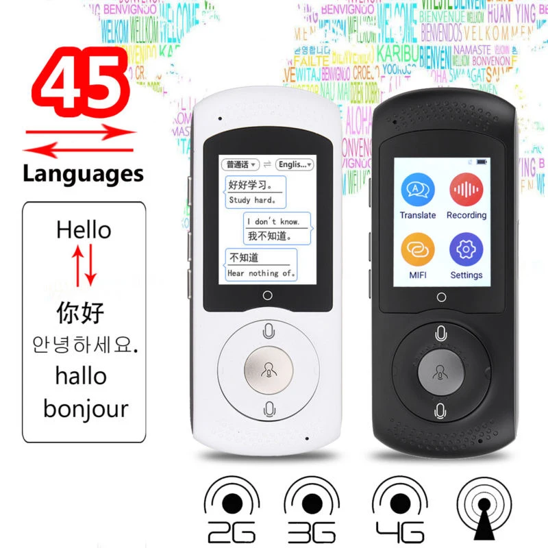 Intelligent Multilingual Instant Voice Translation Machine WIFI Hotspot Travel smart Translator USB Cable
Intelligent Multilingual Instant Voice Translation Machine WIFI Hotspot Travel smart Translator USB Cable