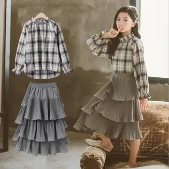 Korean girls' Sets 2020 Spring Girls Long Sleeve Shirt + Pleated cake skirt Children's 2pcs Sets Age 4-14Y Kids Sets
Korean girls' Sets 2020 Spring Girls Long Sleeve Shirt + Pleated cake skirt Children's 2pcs Sets Age 4-14Y Kids Sets